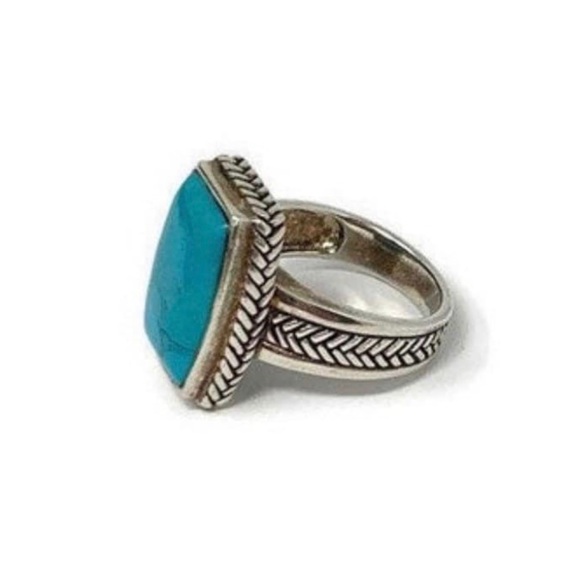 ♥️💕Vintage 💕♥️ Barse Turquoise Sterling 925 Southwest Ring:  Size 7 - Picture 2 of 5